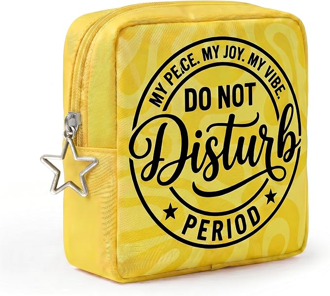Discreet Period Pouch – Waterproof Feminine Hygiene Organizer for Pads, Tampons & Wipes, Compact Zippered Personal Care Bag for Travel, Work, Purse & Everyday Carry