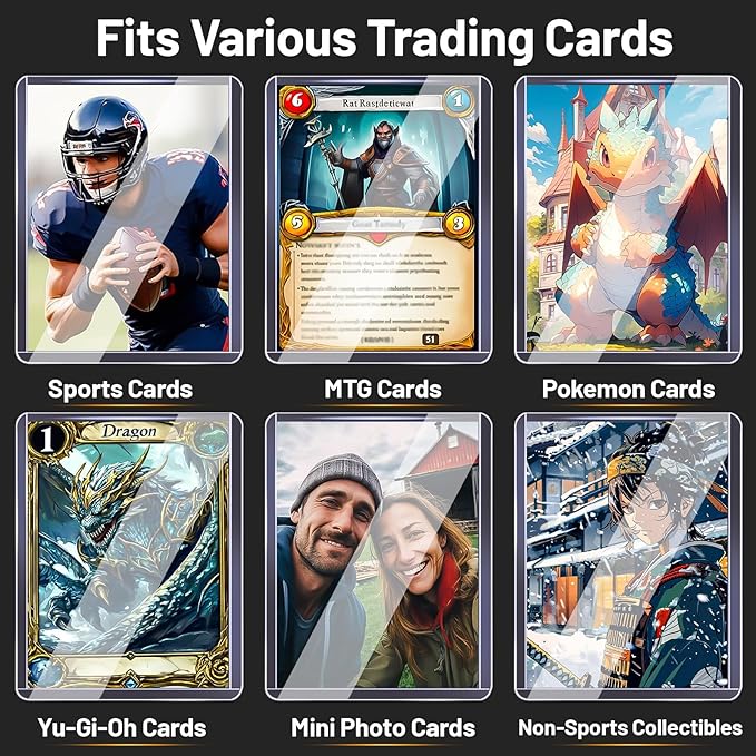 500 Toploads for Cards & 500 Penny Sleeves 35PT Hard Plastic Card Holders 3x4 Baseball Card Protectors for TCG Sports Football Collectible Cards