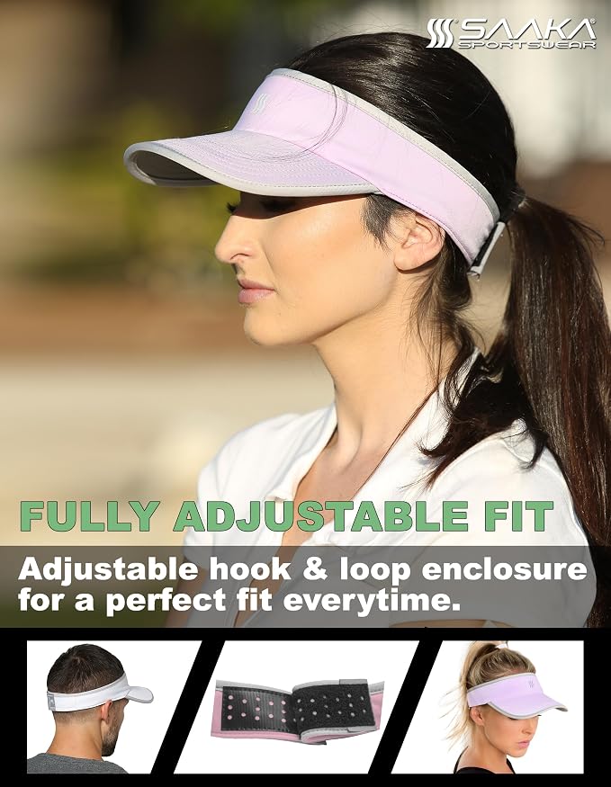 Sport Visor for Women. Sweat‑Wicking Visor for Running, Pickleball, Tennis & Golf. Lightweight & Adjustable Fit