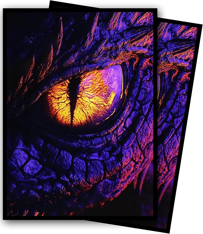 MTG Card Sleeves, Ultra Clear Front & Matte Finish Back, 100 Count Standard Size Matte Art Sleeve for Magic The Gathering (Dragon's Eye)