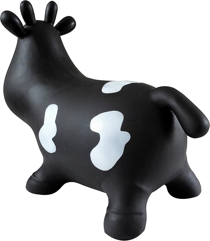 AppleRound Inflatable Ride-on Bouncy Animal Hopper – Horse, Cow or Unicorn – Kids Space Hopper Bouncer with Hand Pump – Jumping Toy for Indoor/Outdoor Play