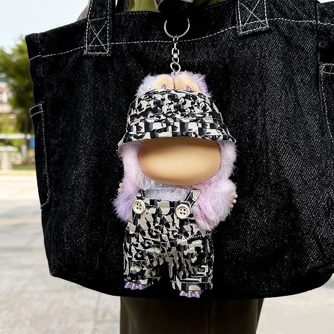 Clothes Fit for 17CM Doll, Fashion Doll Clothes Outfit Set Cute Theme Designer Toys Dress Accessories for Collector Fans Display (DD Dark Blue Denim)