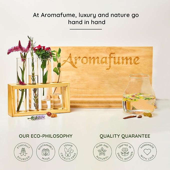 Aromafume Exotic Essential Oil Burner | Oil Diffuser with Candle | Brass Burner with 10ml Essential Oil