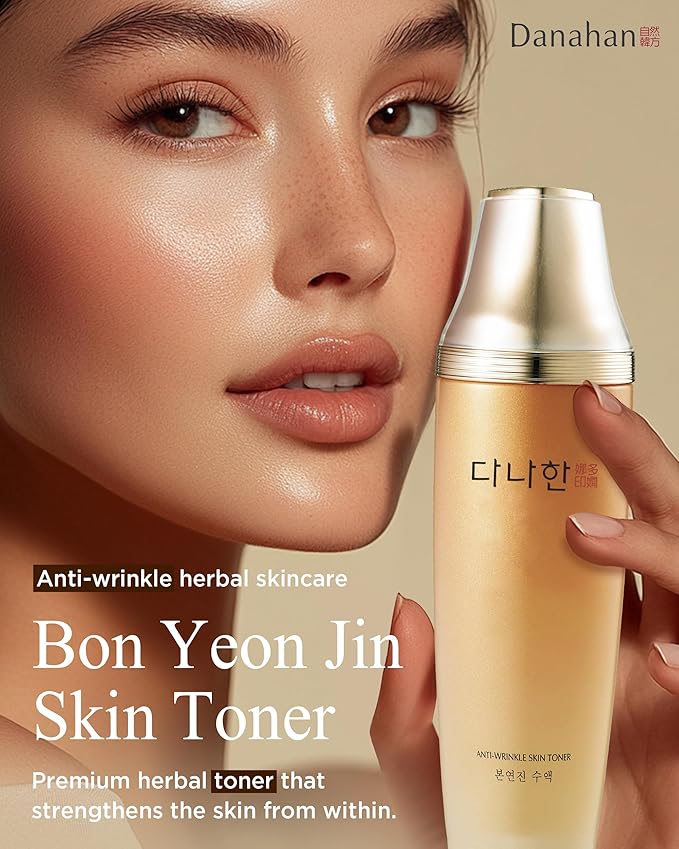 Bon Yeon Jin Red Ginseng Toner for Dry Skin, Non-Sticky – Patented Saponin + 7 Hanbang Herbs, Alcohol Free, Large Size 5.41 fl.oz Anti-Aging Firming for Women Men Elasticity Support