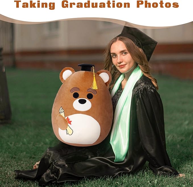 Graduation Gifts,Grad Bear Stuffed Animals Plush with Mini Graduation Cap, Gifts for Preschool, Kindergarten, Elementary, High School