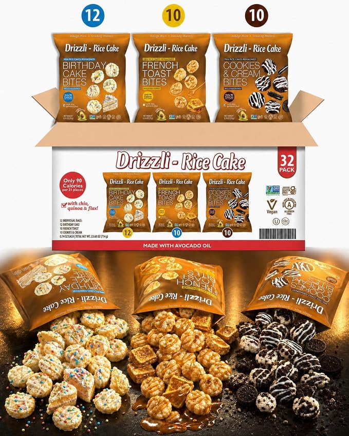 Mini Rice Cake Bites, Variety Pack, 32 Count (Variety Pack - 32 Count)