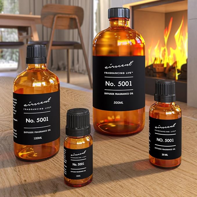 AirScent Bac. Rouge Inspired Diffuser Oil No. 5001 - Perfume Dupe - 10 mL | Premium Fragrance Oil for Ultrasonic and Waterless Diffusers and Crafting - 0.34 fl oz Glass Dropper Bottle