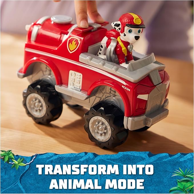 Paw Patrol Jungle Pups, Marshall Elephant Vehicle, Toy Truck with Collectible Action Figure, Kids Toys for Boys & Girls Ages 3 and Up