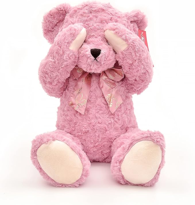 20" Posed Teddy Bear Stuffed Animal Cute Plush Toy for Girl Kids (Pink)