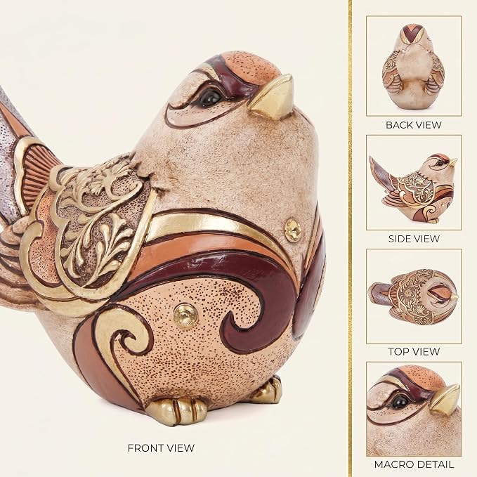 Bird Figurines Home Decor,Boho Bird Decor for Shelf,Birthday Gifts for Mom | Small Animal Sculpture Decorative Ornaments for Coffee Table Bookshelf Office Desk Mantel Cabinet Living Room Bedroom