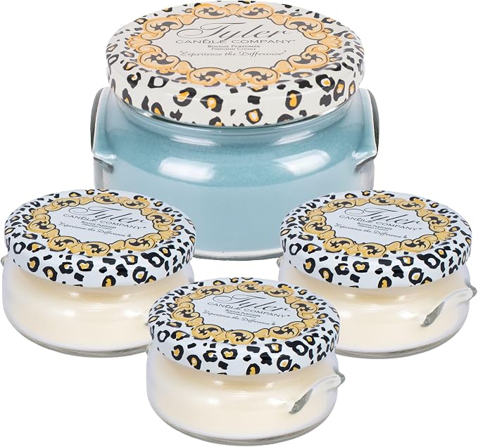 Elanze Designs Tyler Candle Resort 11 Ounce and Limelight 3.4 Ounce Aromatherapy Scented Candles; Set of 4