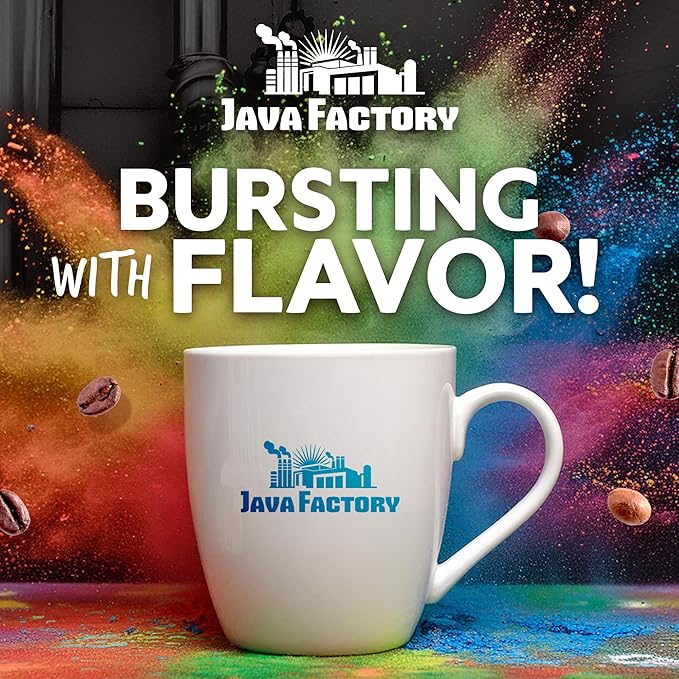 Java Factory High Caffeine Coffee Pods, Da Bomb Dark Roast, 40 Count - Compatible with K Cup Brewers 2.0, Extra Caffeine for a Strong Start to Your Day