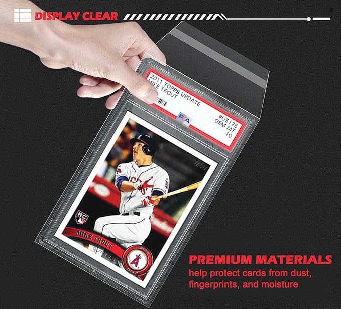 D DACCKIT Sleeves for PSA Slabs - 1000 Resealable PSA Slab Sleeves, Precise Fit Slab Protector for Grading Baseball Football Gaming Trading Sports Cards