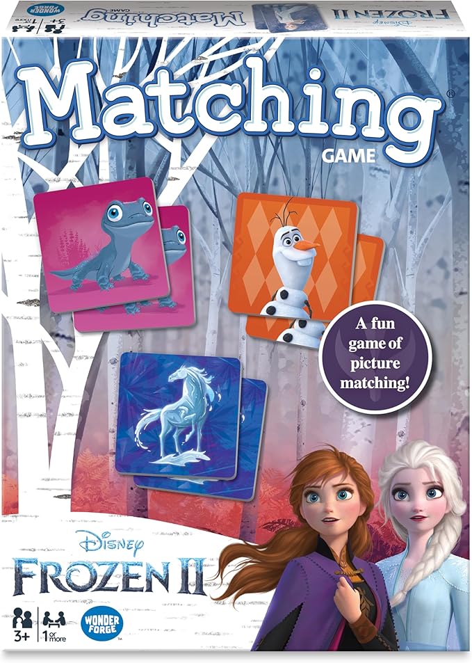 Wonder Forge Frozen 2 Memory Matching Game for Kids Ages 3-5 - Toddler Learning & Educational Toys Featuring Anna, Elsa, and Olaf - Fun Disney Toys