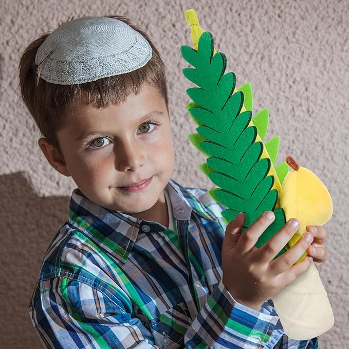 Liliful 6 Set Plush Rosh Hashanah Plush Lulav and Etrog Sukkot Shofar Sukkot Bright Gift Set Rosh Hashanah Supply