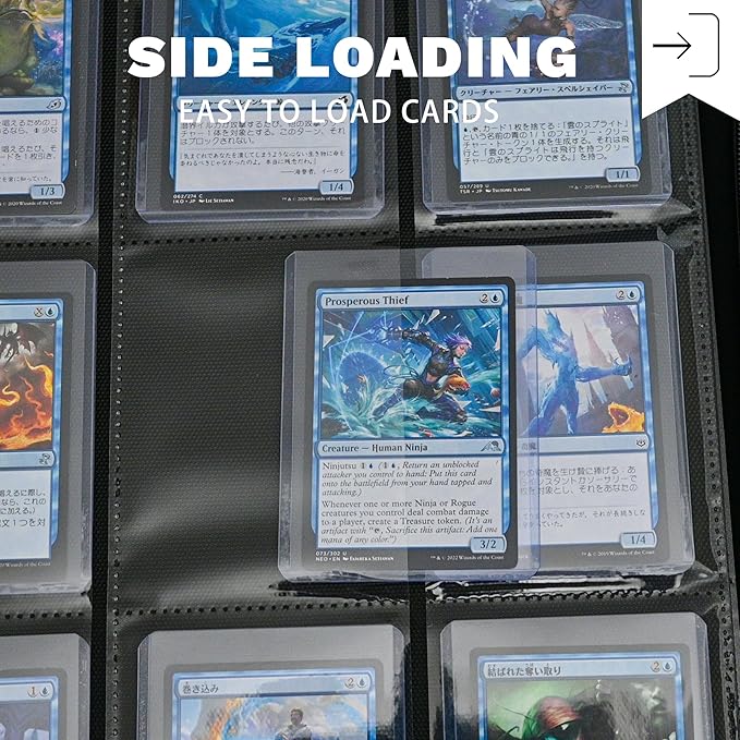 Top Loader Binder 9 Pocket,Holds 324 Top Loaders,Toploaders Binder 9 Pocket for 3" x 4"Rigid Cards,Double Sided Card Binder Abulm in 3"x4"Toploaders for Trading Cards