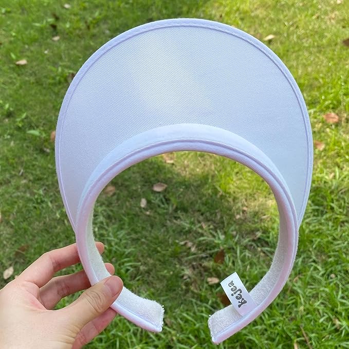 4 Pack Sun Visor Hats Women Men Clip on Cotton Wide Brim Visors Hat Outdoor Sports Golf Beach Travel Tennis Caps
