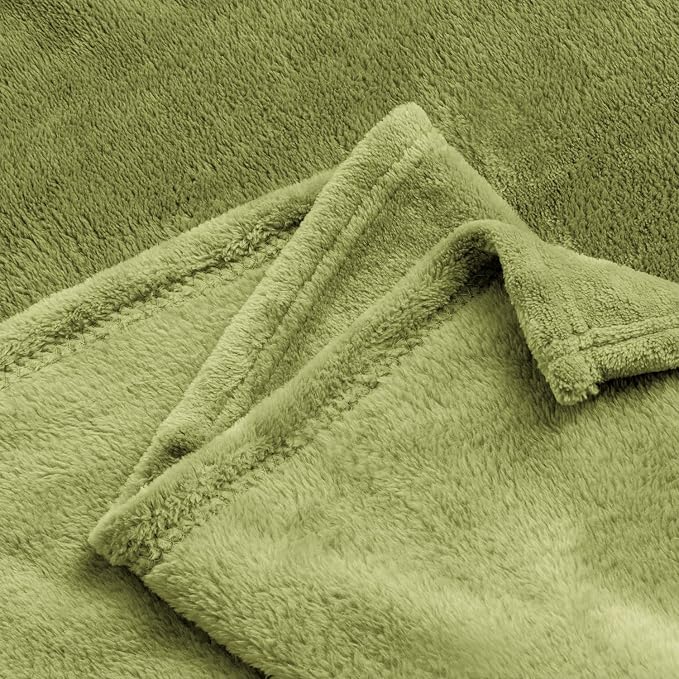 BEDELITE Fleece Blanket Soft Plush Throw for Couch Dusty Green 50"x60" | Ultra Soft Fleece, Plush Microfiber, Lightweight Warmth, All Season Comfort, Fade Resistant, Machine Washable, Couch Sofa Bed