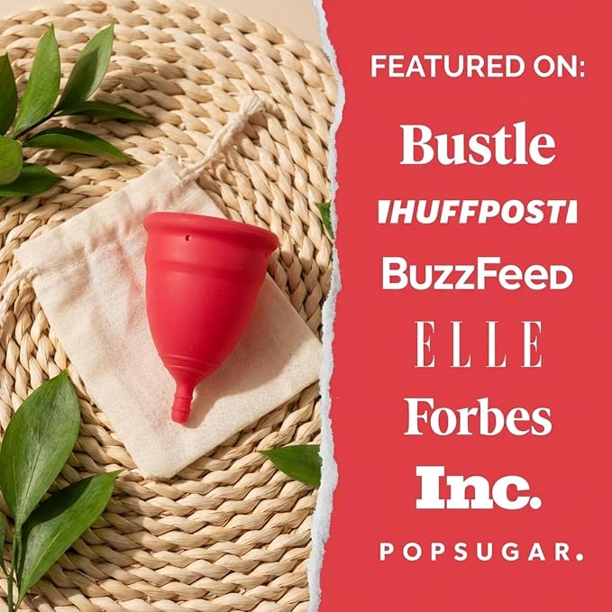 Tampon Tribe Organic Menstrual Cup for Women | Vegan Period Cup | 100% Free of Silicone, Toxins, & Chemicals - Crafted from Medical-Grade TPE | Patented Leak-Free Technology (30mL Capacity)