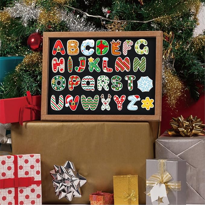 Large Size Cute Fridge Magnets for Toddlers, Preschool Spelling Learning Education Refrigerador Magnetic Toy (Christmas Numbers 38pcs)