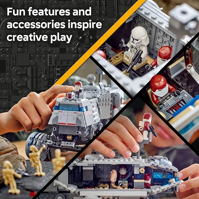 LEGO Star Wars: The Clone Wars Republic Juggernaut Building Toy for Kids - Pretend Play Set W 8/ Toy Figures - Collectible Model Kit for Boys & Girls, Ages 9+ - Gift Idea for Birthdays - 75413