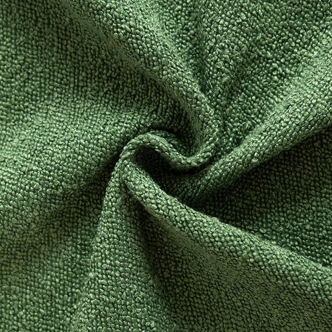 Foindtower Pack of 2 Modern Textured Boucle Throw Pillow Covers Accent Solid Decorative Pillow Cases Cozy Woven Couch Cushion Case for Chair Sofa Bedroom Living Room Home Decor 20x20 Inch Forest Green