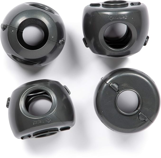 Safety 1st Parent Grip Door Knob Covers, Grey/Charcoal, 4 Count (Pack of 1)