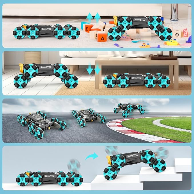 Gampop 8WD Gesture Sensing RC Stunt Cars - Toys Gifts for Kids 8 9 10 11 12 Year Old Boys Girls,2.4Ghz Remote Control Cars,Transform Drift Off Road Vehicle for Children Birthday Presents