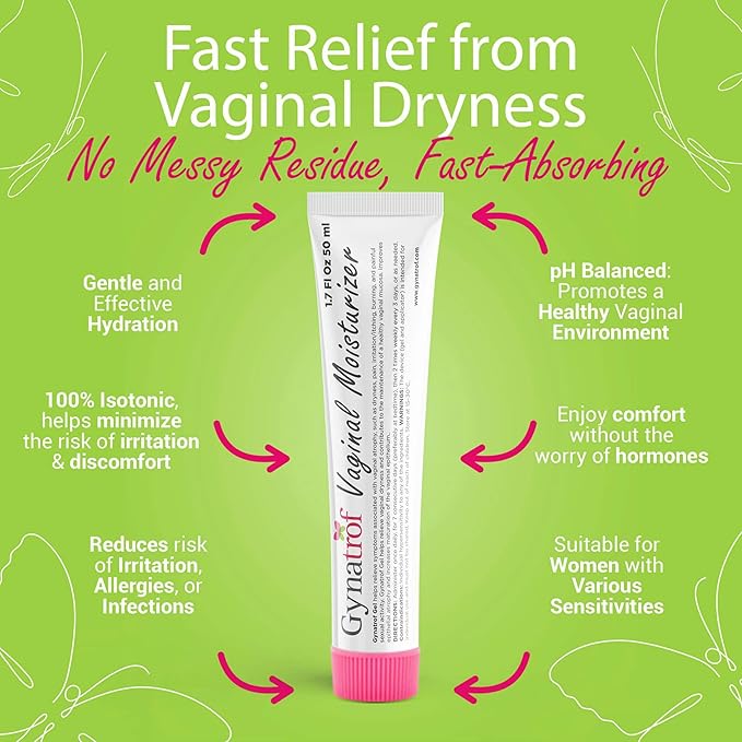 Gynatrof Vaginal Moisturizer for Dryness, Hormone-Free (HA & Vit E)