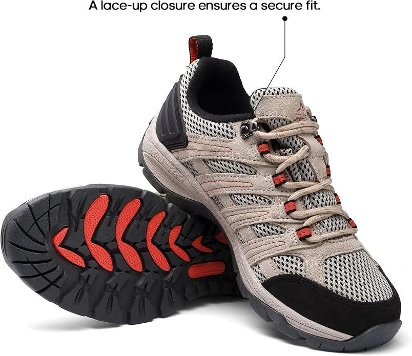 NORTIV 8 Women's Lightweight Hiking Shoes | Breathable Walking Sneakers Slip-Resistant For Outdoor Work Travel Daily Wear Wander