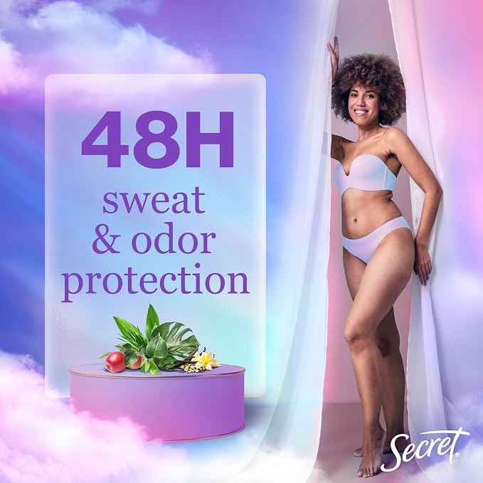 Secret Dry Spray Antiperspirant Deodorant for Women, 48hr Weightless Sweat & Odor Protection, Gentle on Skin, Cozy Vanilla Scent, 4.1 oz (Pack of 3)