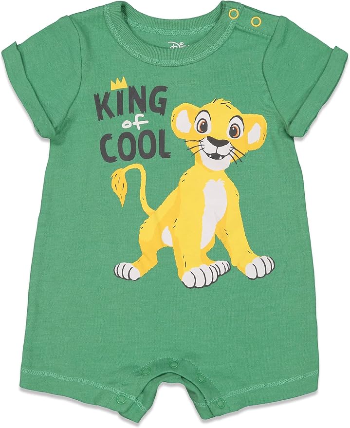 Disney Baby Romper and Reversible Bucket Sun Hat Outfit Set Newborn to Infant Sizes (Newborn - 24 Months)