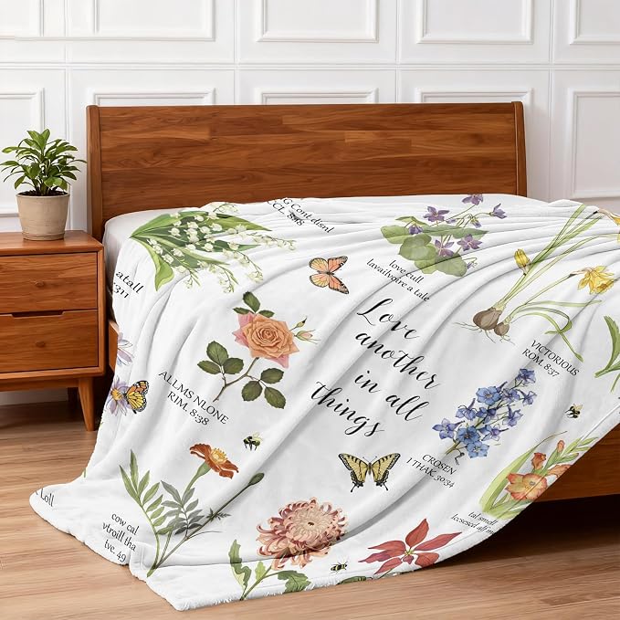 COMFAR Christian Gifts for Women Faith, Inspirational/Religious/Spiritual Gifts for Adults, Soft Throw Blankets for Women/Men, Personalized Blankets for Adults 40"x 50"