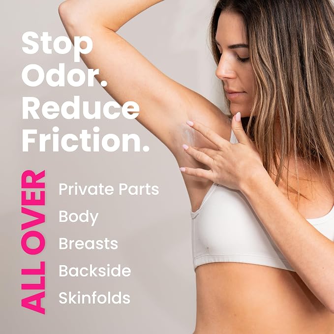 Lady Parts Whole Body Deodorant Lotion For Women | POWDER LOTION for Privates & Body to Stop Odor & Friction | Aluminum Free | CocoVanilla Scent | 4oz