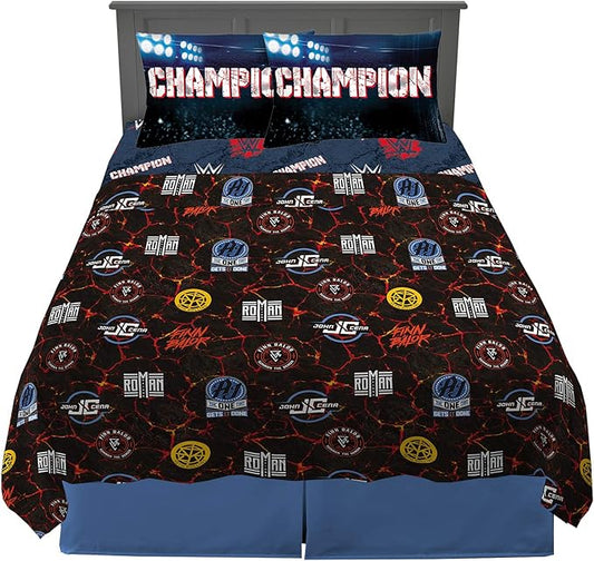 Franco NB1848 Kids Bedding Soft Microfiber Sheet Set, 4 Piece Full Size, WWE Super Stars