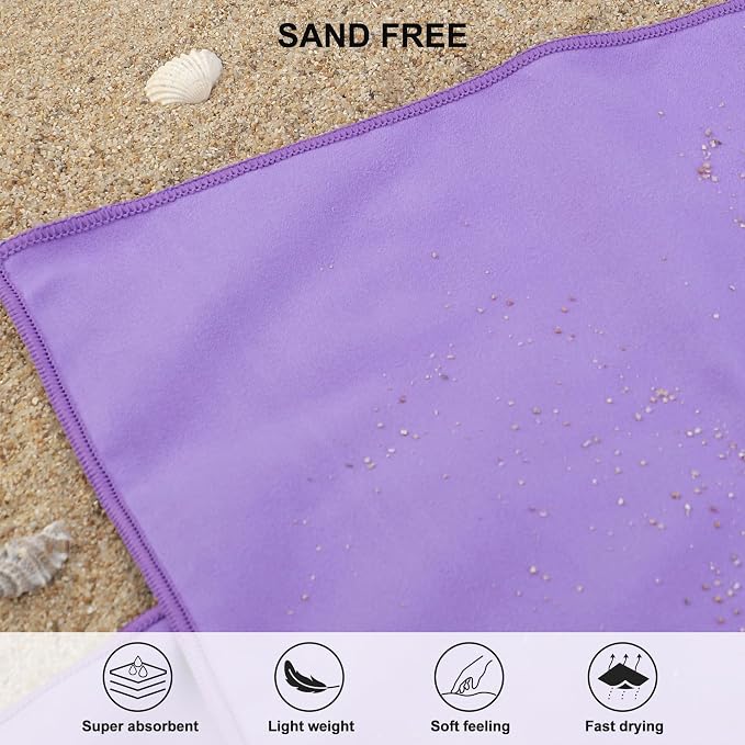 Rainleaf Microfiber Towel Perfect Travel & Gym & Camping Towel. Quick Dry - Super Absorbent - Ultra Compact - Lightweight. Suitable for Trip, Beach, Shower, Backpacking, Pool