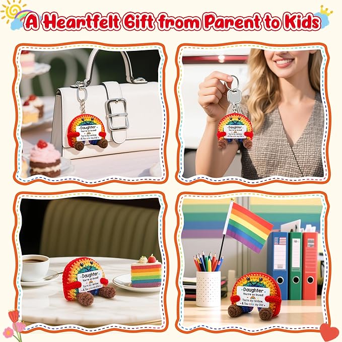 Mini Rainbow Daughter Christmas Birthday Gifts Tween Girls Trendy Stuff, Daughter Gift for 5 6 7 8 9 10 11 12 Year Old from Mom Dad, Valentines Tween Girl Gifts Trendy Stuff