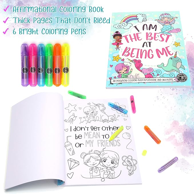 The Memory Building Company Kids Mermaid Surprise Box for Girls & Boys, Includes Plush, Coloring Book + Markers, Jewelry, Crown Headband, Birthday Toys Easter Basket Stuffers Age 6 & Up
