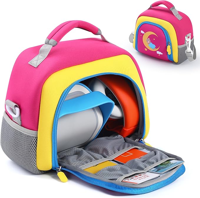 Carrying Bag Compatible with Toniebox Starter Set and Tonies Figurines, Kids Toys Storage Case with Handle and Shoulder Strap for Tonies Box, Detachable Bag for Toniebox Accessories