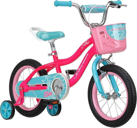 Schwinn Elm and Koen Bike or Balance Bike, 12-18 Inch Bike for Kids Ages 2-13, Black, Blue, Red, Teal, Pink or Purple, SmartStart Ergonomic Design, Adjustable Seat Grows with Child, Training Bicycle
