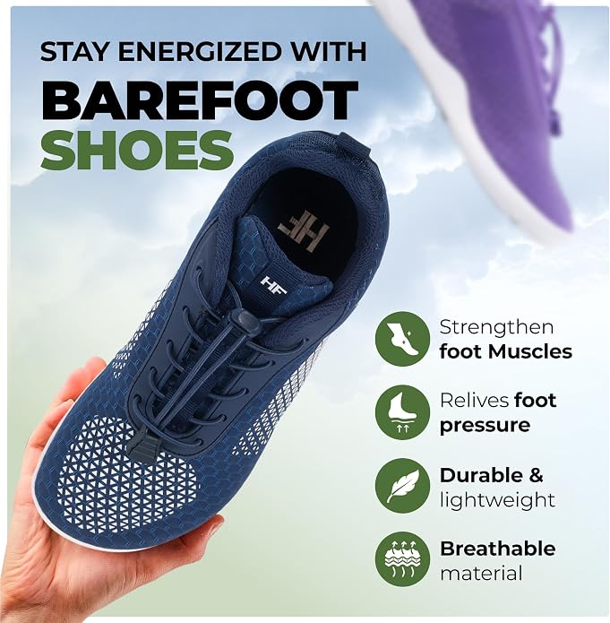 Hike Footwear HF Flow Barefoot Shoes for Women & Men - Minimalist Shoes with Arch-Support, Breathable Splash-Proof & Versatile Boot, Ergonomic Pain-Relief Posture Improvement Hiking Boots