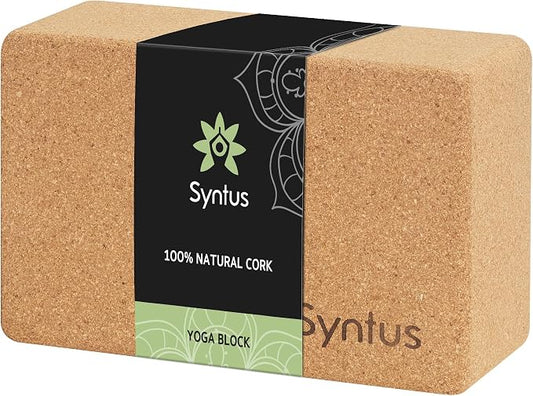 Syntus Yoga Block and Yoga Strap Set, Soft Non-Slip Yoga Blocks 9×6×4 inches, 8FT Metal D-Ring Strap for Yoga, General Fitness, Pilates, Stretching and Toning