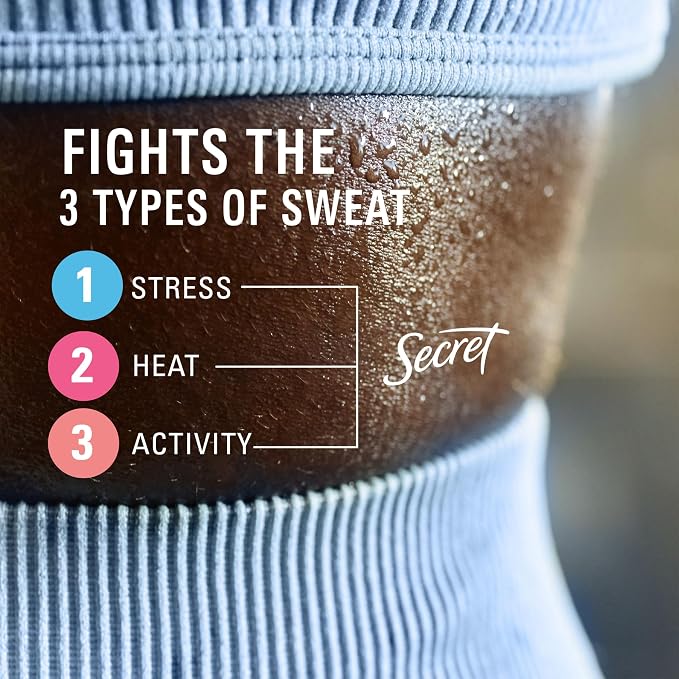 Secret Clinical Strength 100HR Sweat & Odor, Clear Gel Antiperspirant Deodorant for Women, 3X Stress Protection with Hyaluronic Acid, PH Balancing Minerals, Completely Clean Scent, 2.6 oz (Pack of 12)