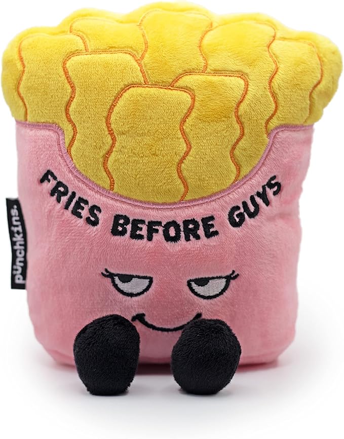 French Fry Plushie - Exercise? You Mean Extra Fries Sassy French Fry Plush, Cute & Funny Plush Toy for Gifting