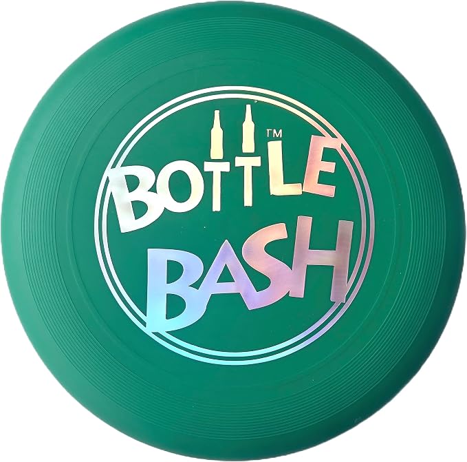 Bottle Bash Outdoor Flying Disc Game Set – Frisbee Toss Backyard and Beach Game for Family, Adult & Kids - Beersbee & Polish Horseshoes