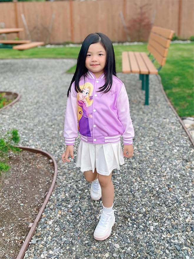 Disney Minnie Mickey Stitch Princess Frozen Marvel Jacket Lightweight Coat Button up Color Block Sweatshirt Sizes 2-14 Years