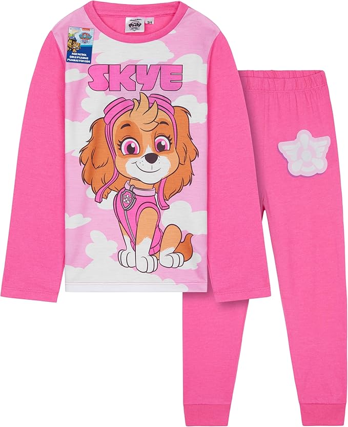 Get Trend 2 Pc Pajamas Set for Girls, Toddlers, PJs for Kids, Sleepwear with T Shirt, PJ Pants, for Girls