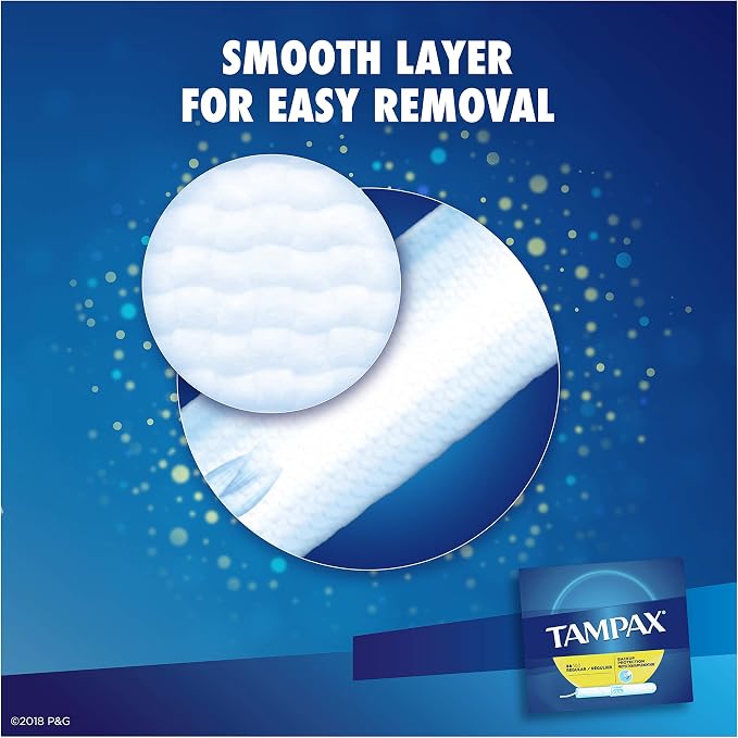 Tampax Cardboard Applicator Tampons, Regular, Unscented, 40 Count