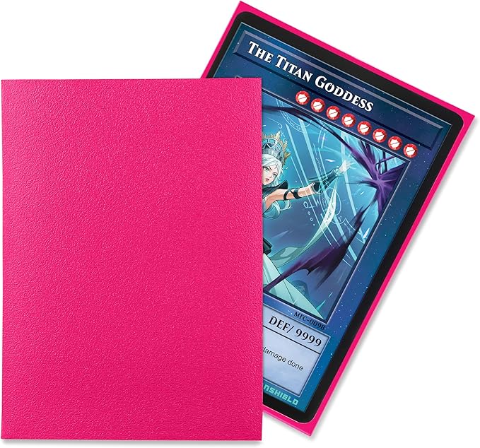 TitanShield (150 Sleeve) Colored Small Japanese Sized Trading Card Sleeves Deck Protector for Yu-Gi-Oh, Cardfight!! Vanguard & More (Viva Magenta)