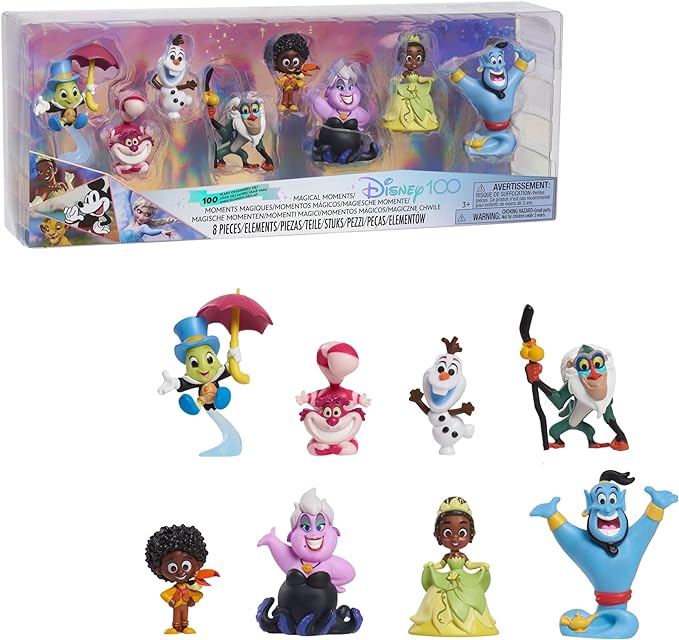 Disney100 Years of Magical Moments, Limited Edition 8-piece Figure Set, Kids Toys for Ages 3 Up by Just Play